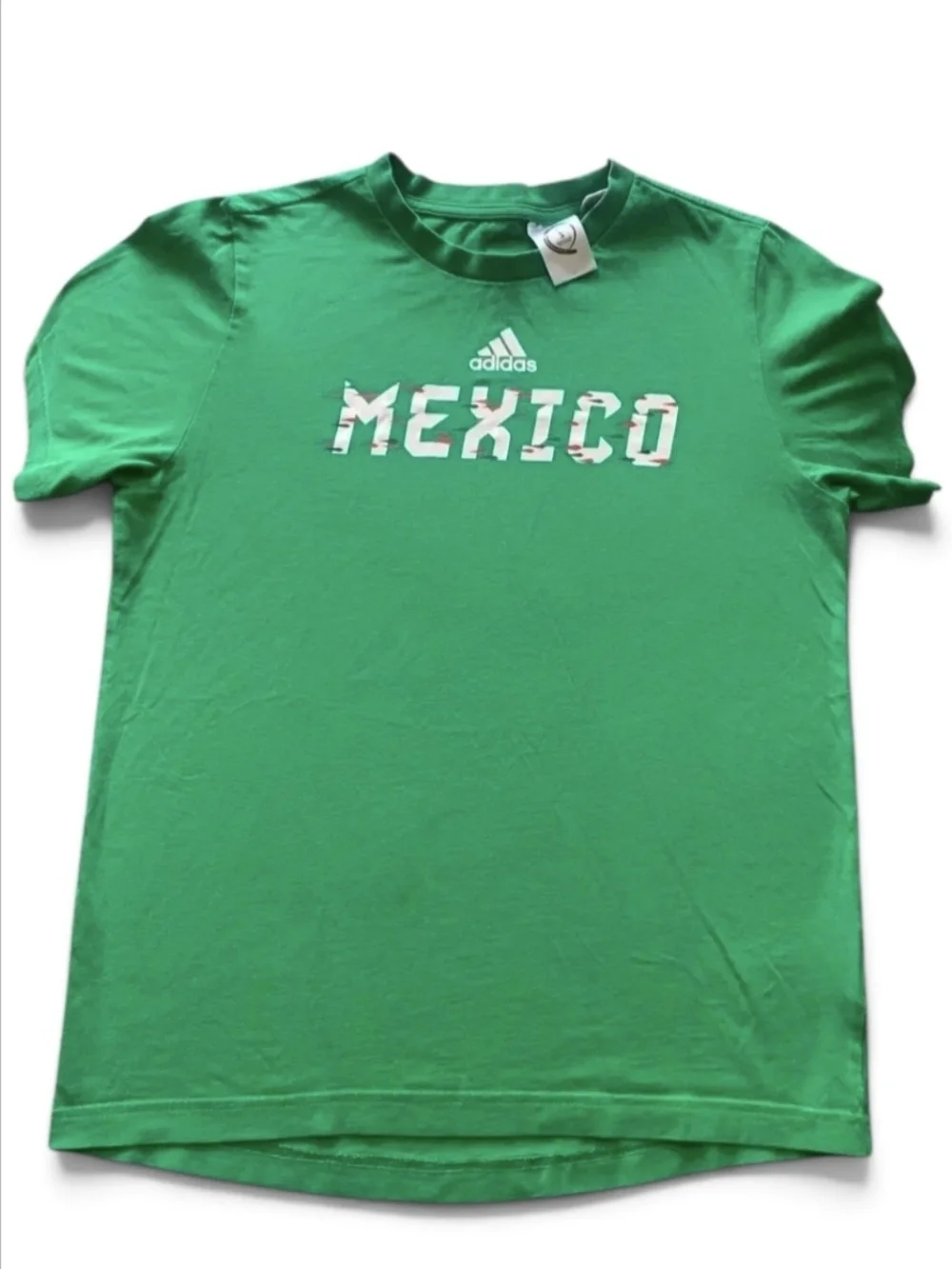 Adidas Kids Mexico National Team Green Graphic T-Shirt Size 13/14 Years
